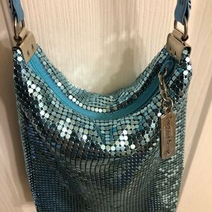 Vintage Blue Metallic Purse Whiting and Davis